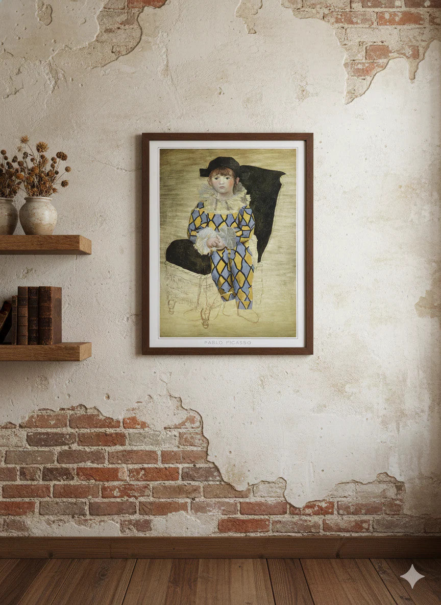 Paul in Arlequin by Pablo Picasso