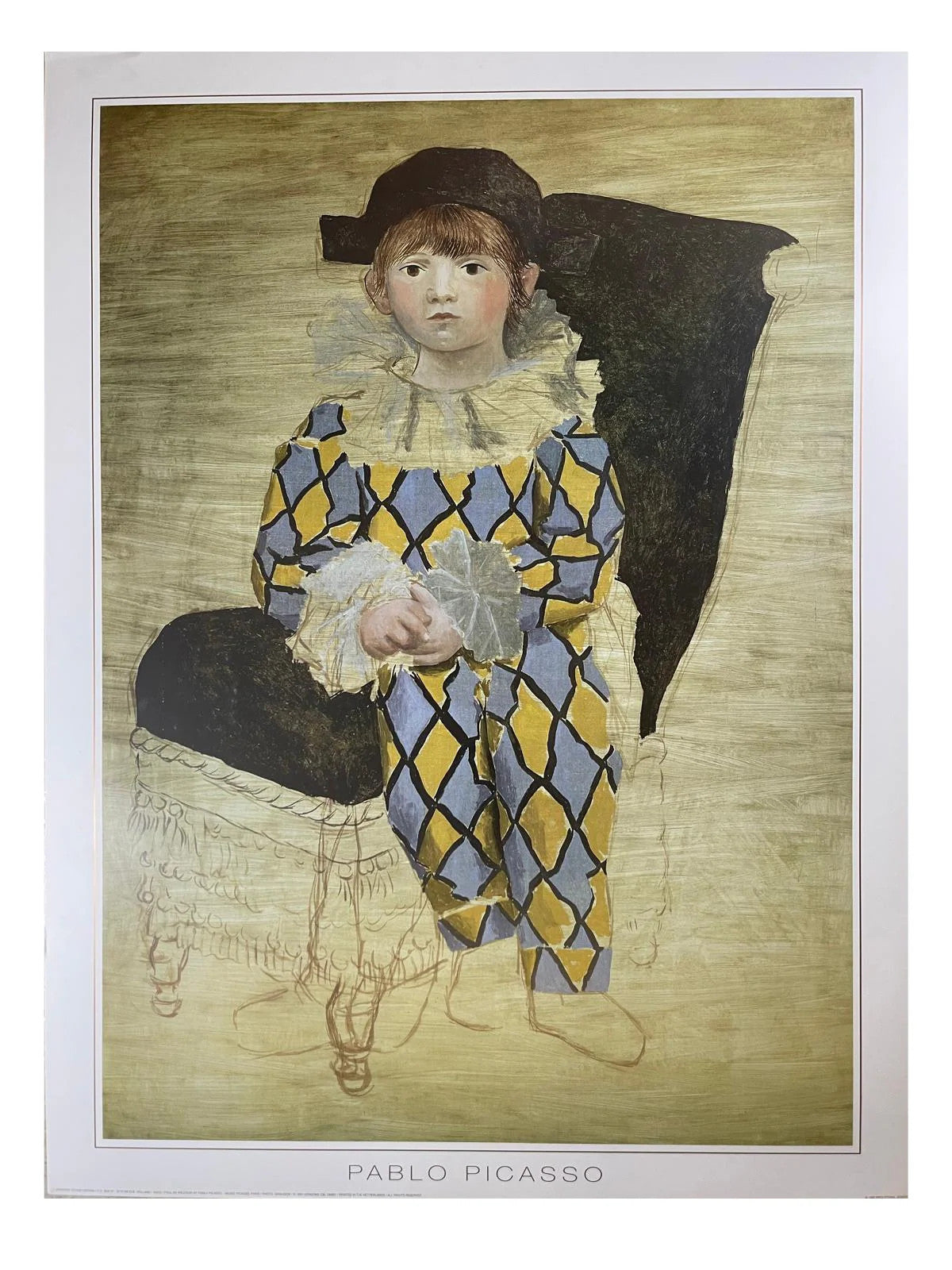 Paul in Arlequin by Pablo Picasso