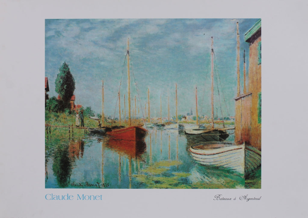 Claude Monet - Bateaux a Argenteuil (27.5 in x 19.5 in)