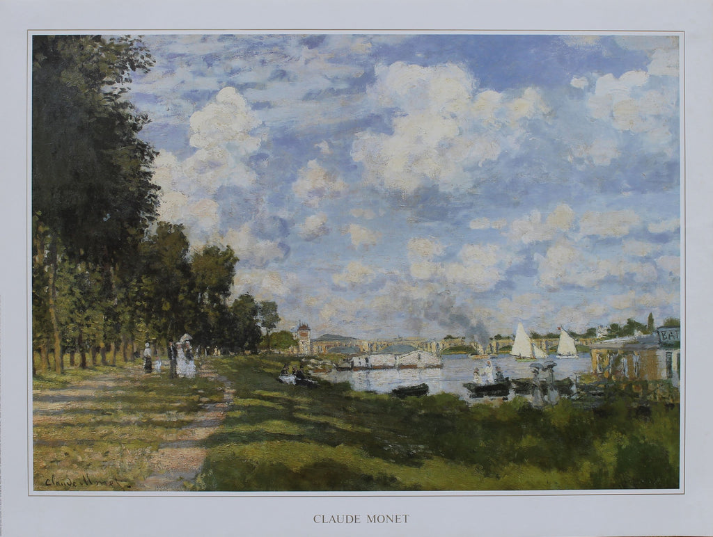Claude Monet - Le Bassin D'Argenteiul (31.5 in  x 23.5 in)