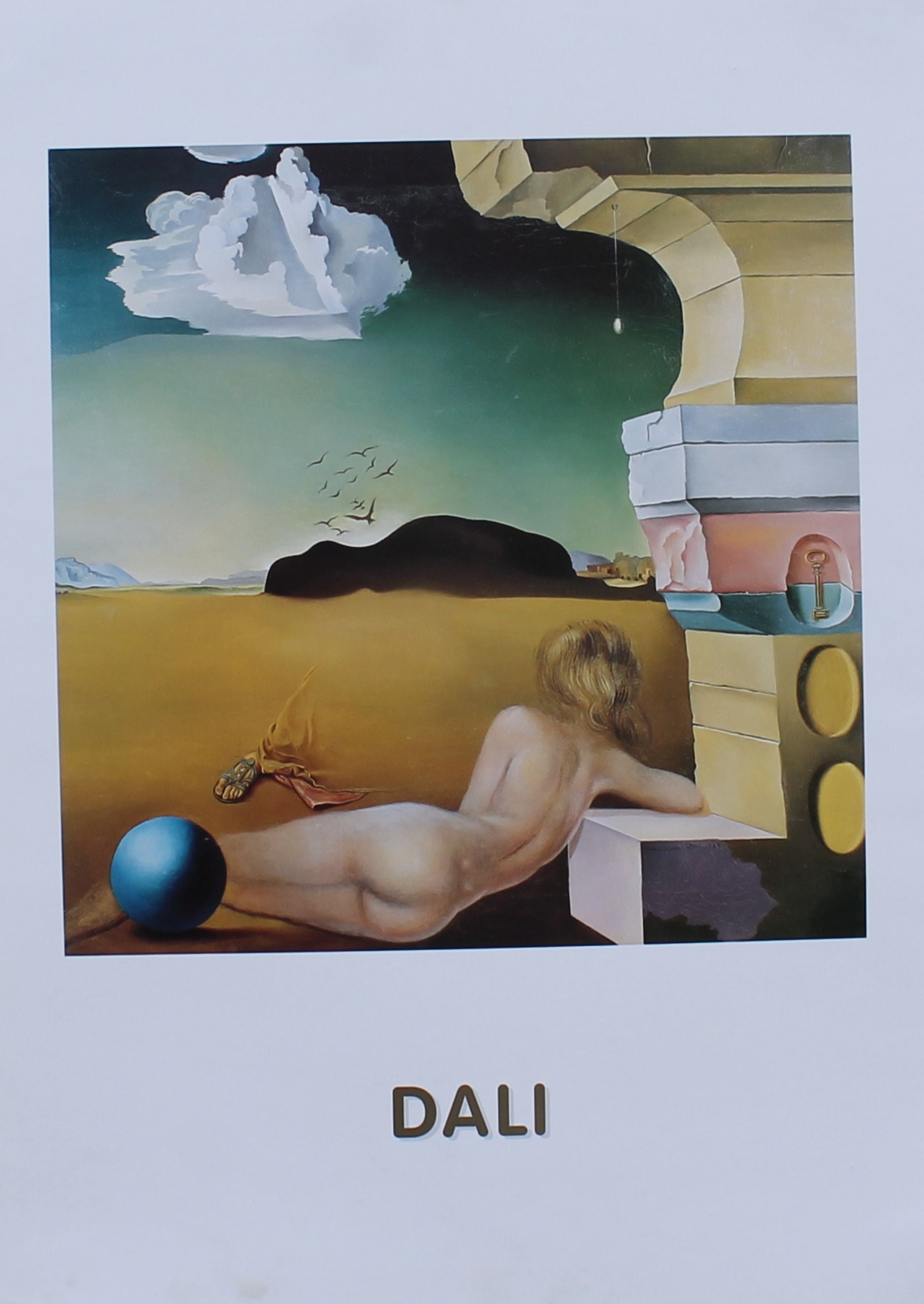 Salvador Dali - Nude on the Plain of Roses (27.5 in x 19.5 in)