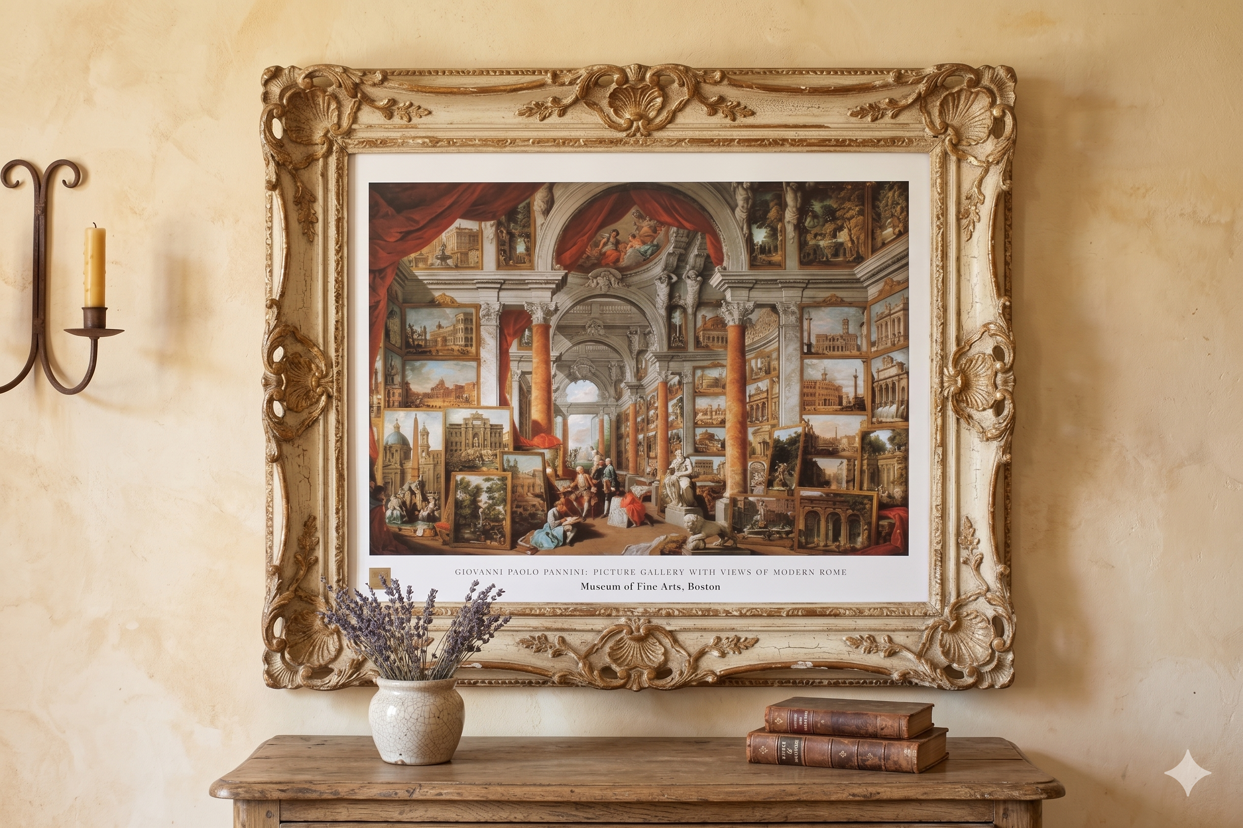 Giovanni Paolo Panini - Picture Gallery with Views of Modern Rome  (31.25 in x 23 in.5)