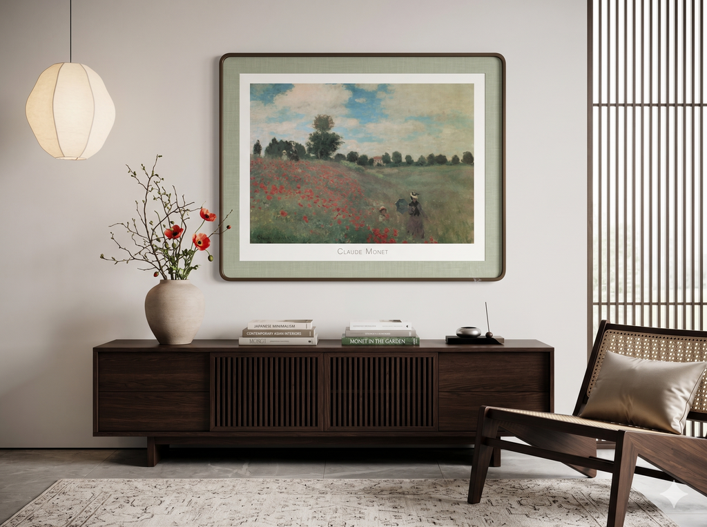 Claude Monet - Poppy Field (31.5 in x 23.5 in)