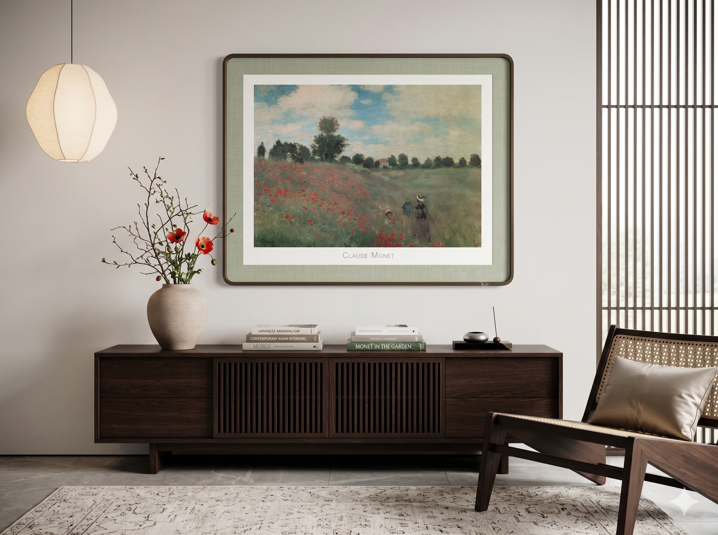 Claude Monet - Poppy Field (31.5 in x 23.5 in)