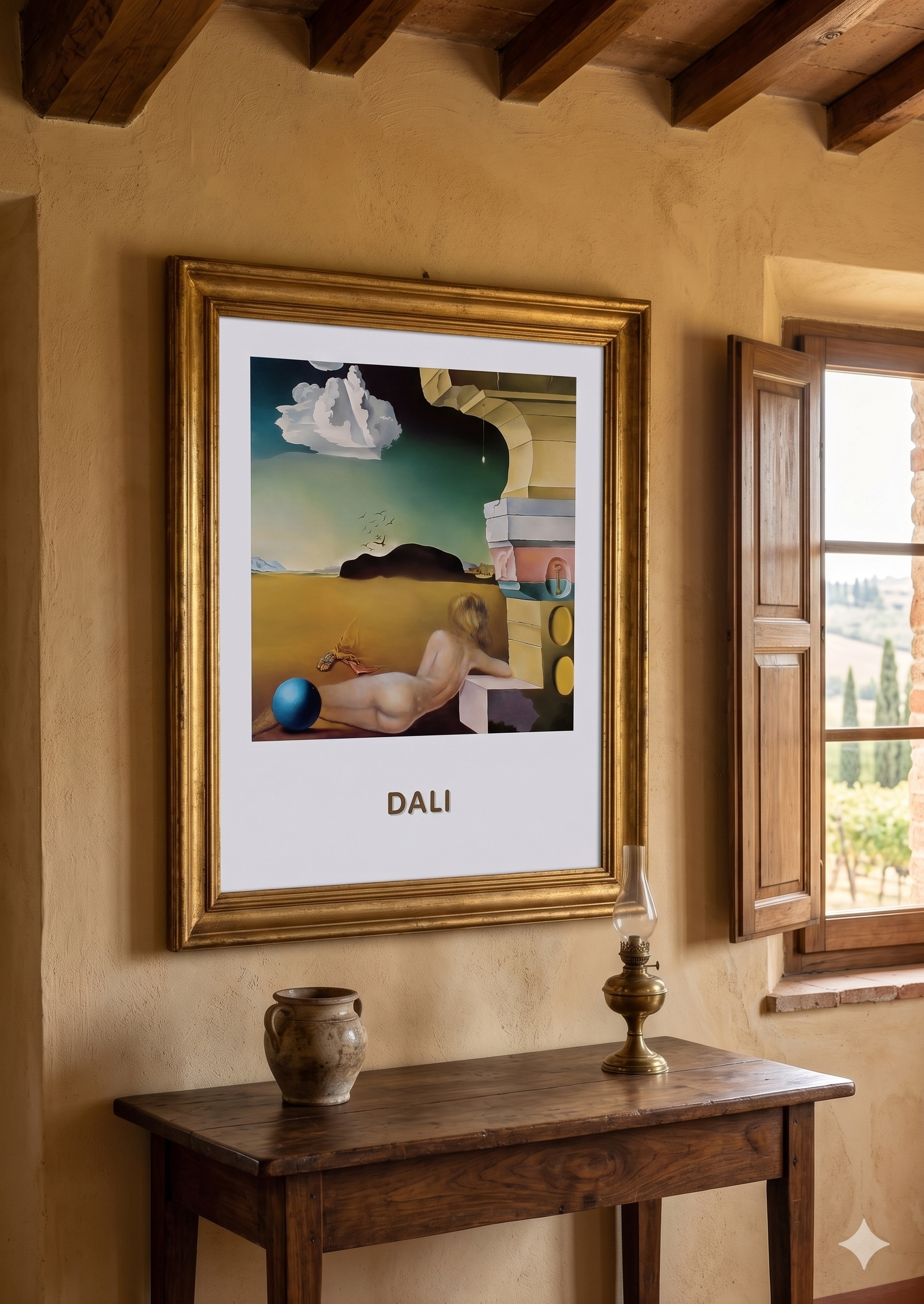 Salvador Dali - Nude on the Plain of Roses (27.5 in x 19.5 in)
