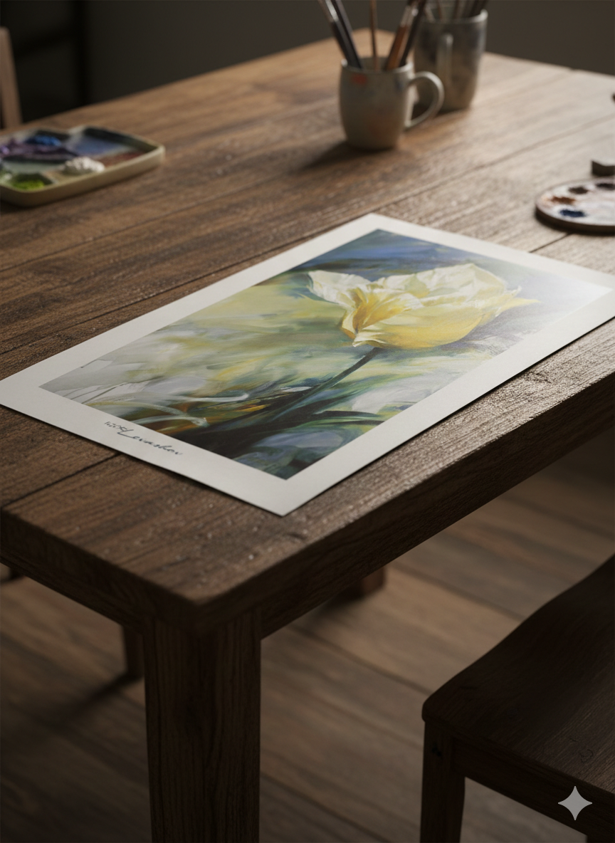 Igor Levshov - White Tulip (36 in x 24 1/4 in)