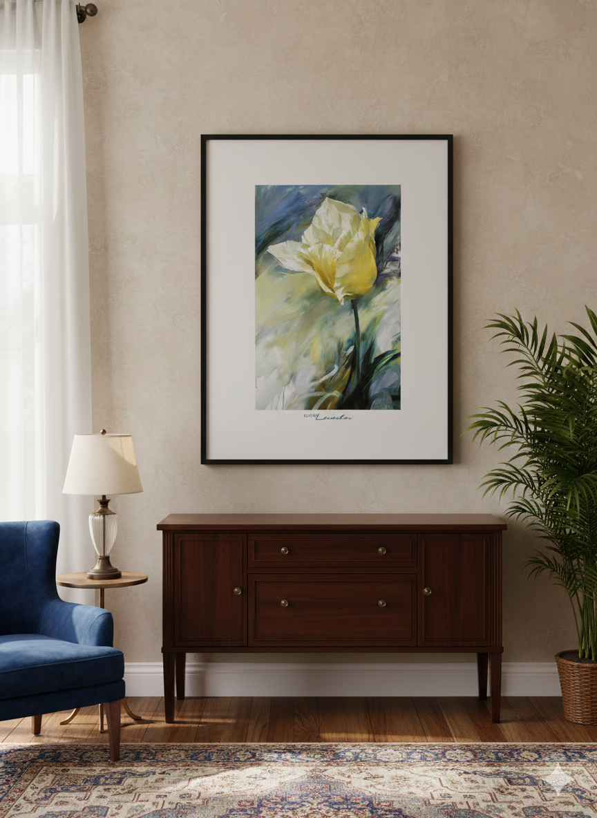Igor Levshov - White Tulip (36 in x 24 1/4 in)