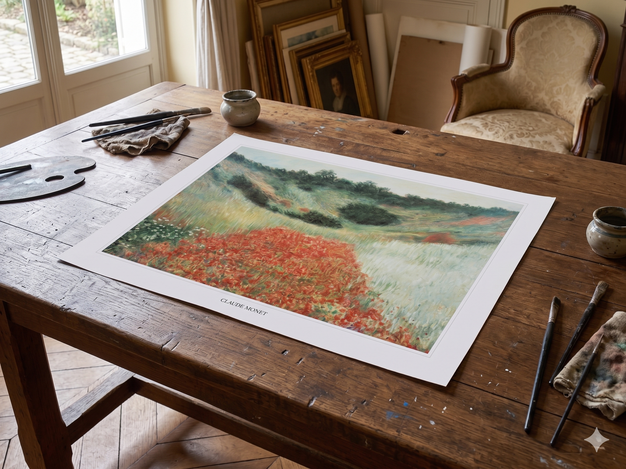 Claude Monet - Poppy Field in a Hollow near Giverny (23.5 in - 31.5)
