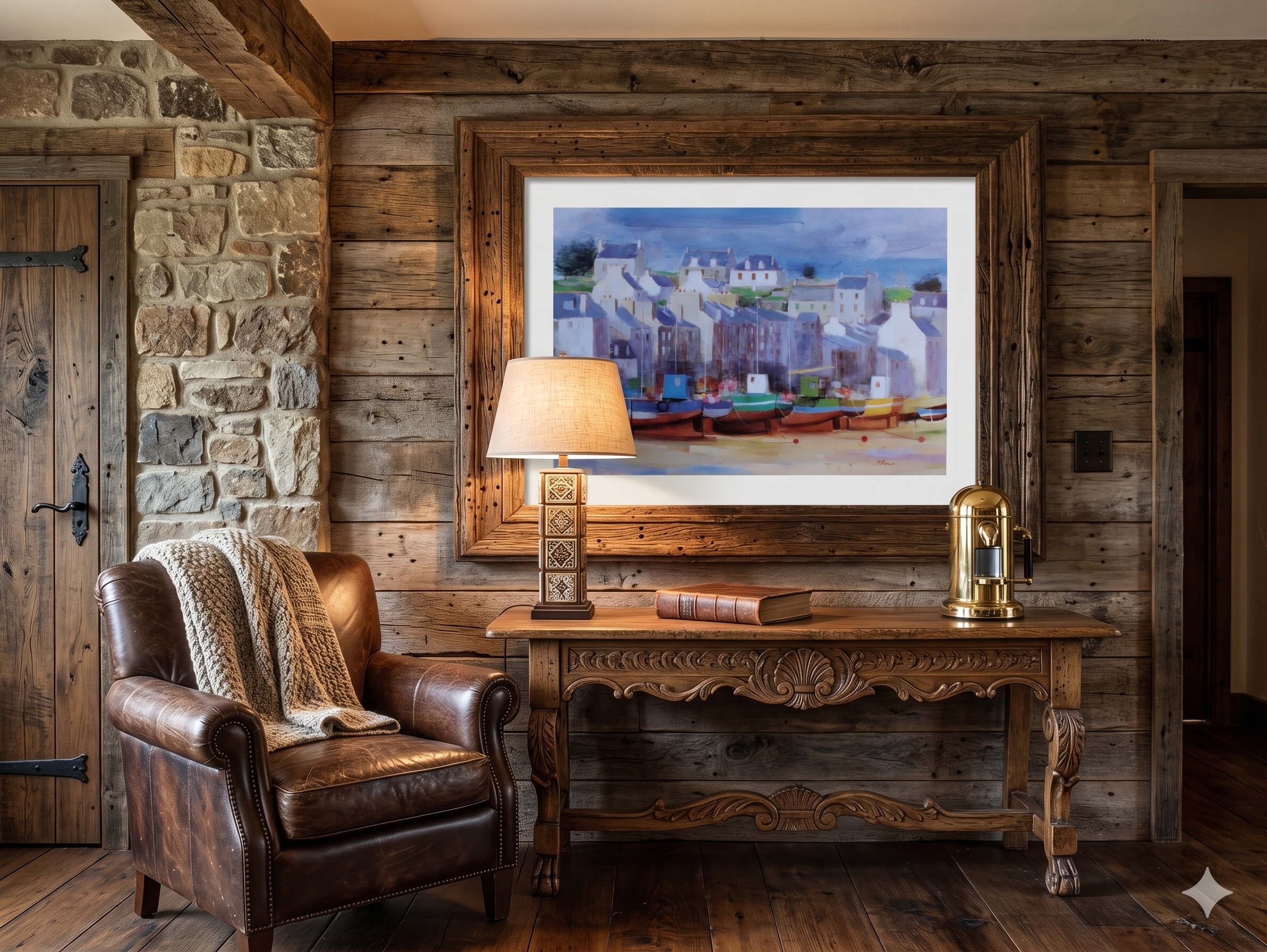Jean-Francois Millan - Les Chalutiers Roscoff (31.2 in x 21.5 in)