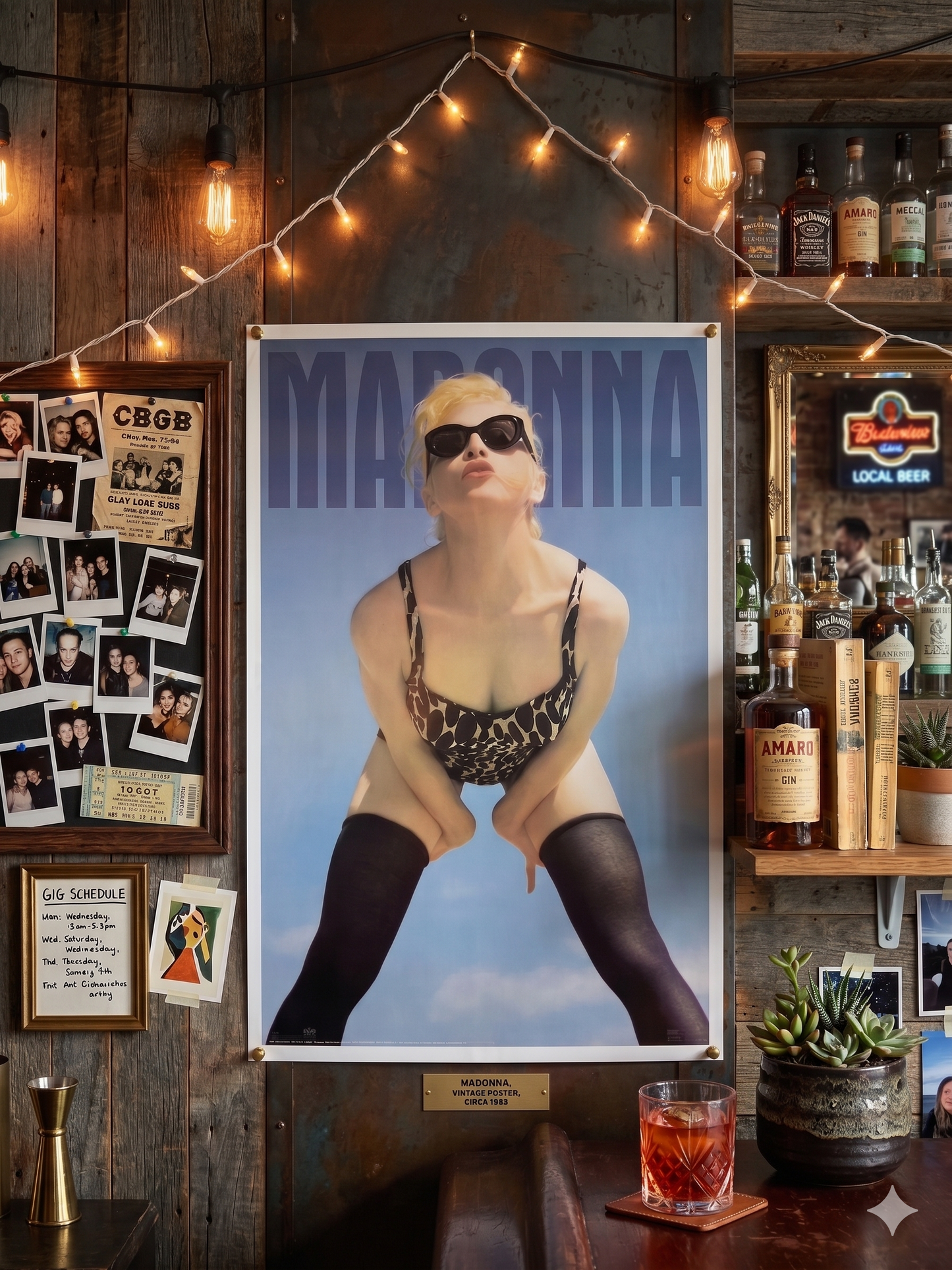 Vintage-Style Madonna Pop Icon Poster – 80s/90s Music Wall Art