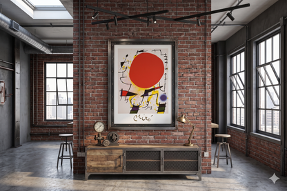 Joan Monet - Le Soleil Rouge (32.5 in x 23.5)
