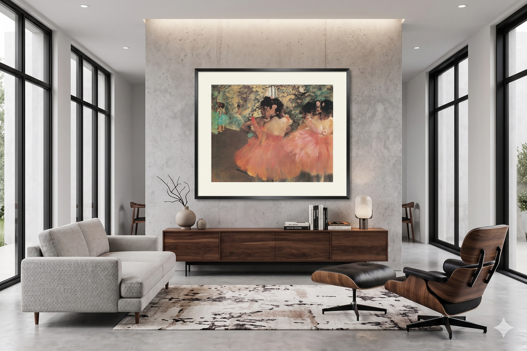 Edgar Degas - Dancers in Pink (31.25 in x 23.5 in)