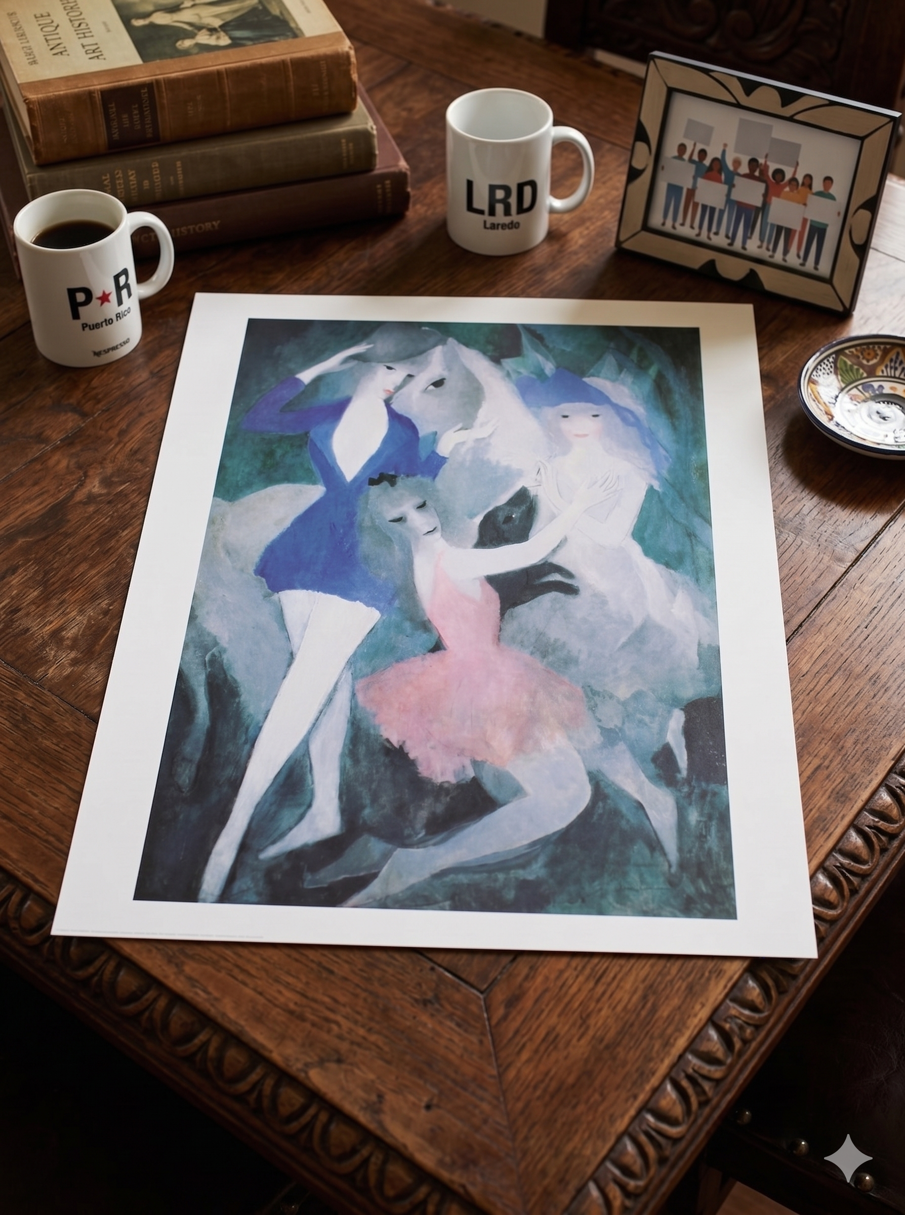 Marie Larencin - Trois Jeunes Filles (23.5 x 31.5)