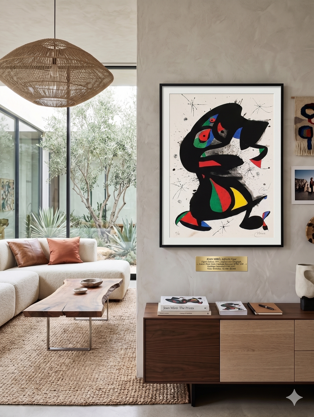 Joan Miro - Aufrechte figur (23.5 in x 31.25)