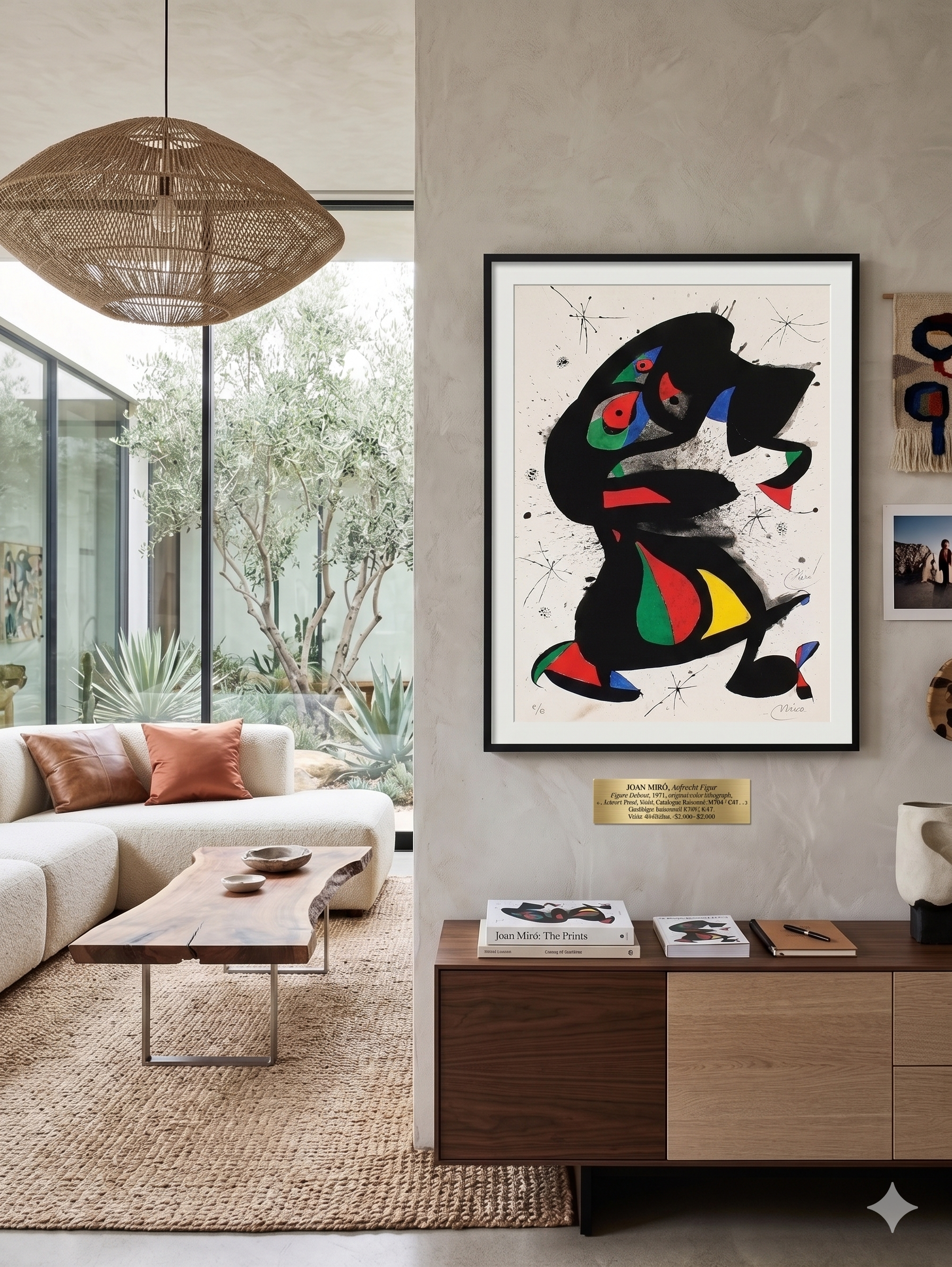 Joan Miro - Aufrechte figur (23.5 in x 31.25)