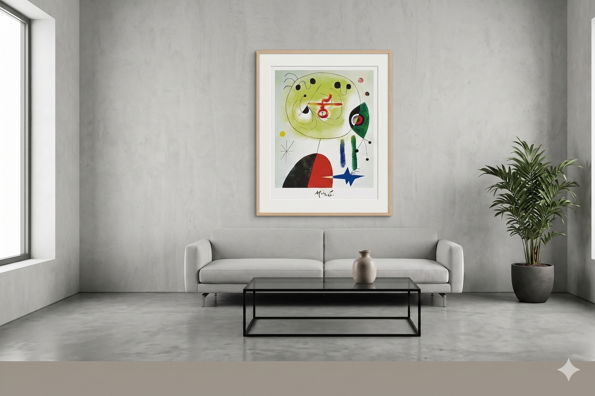 Joan Miro - Fix the Hair of the Stars (31.25 in x 23 1/2 in)