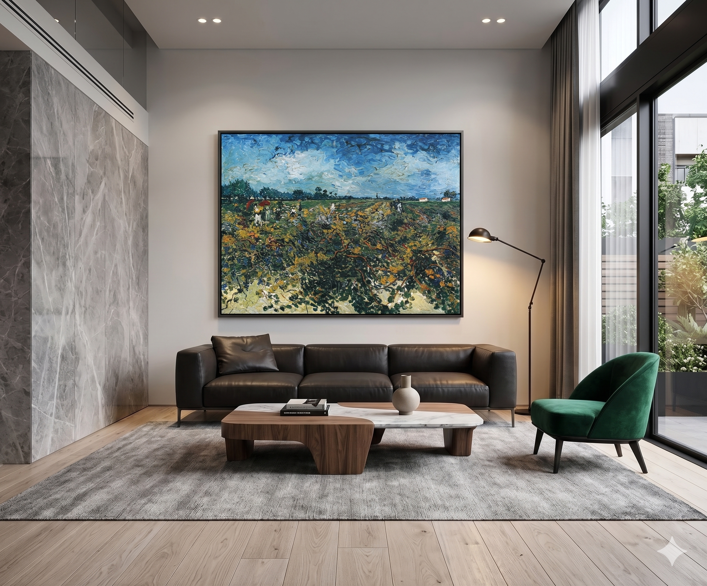 Vincent Van Gogh - The Green Vineyard (23.5 in x 19.5 in)