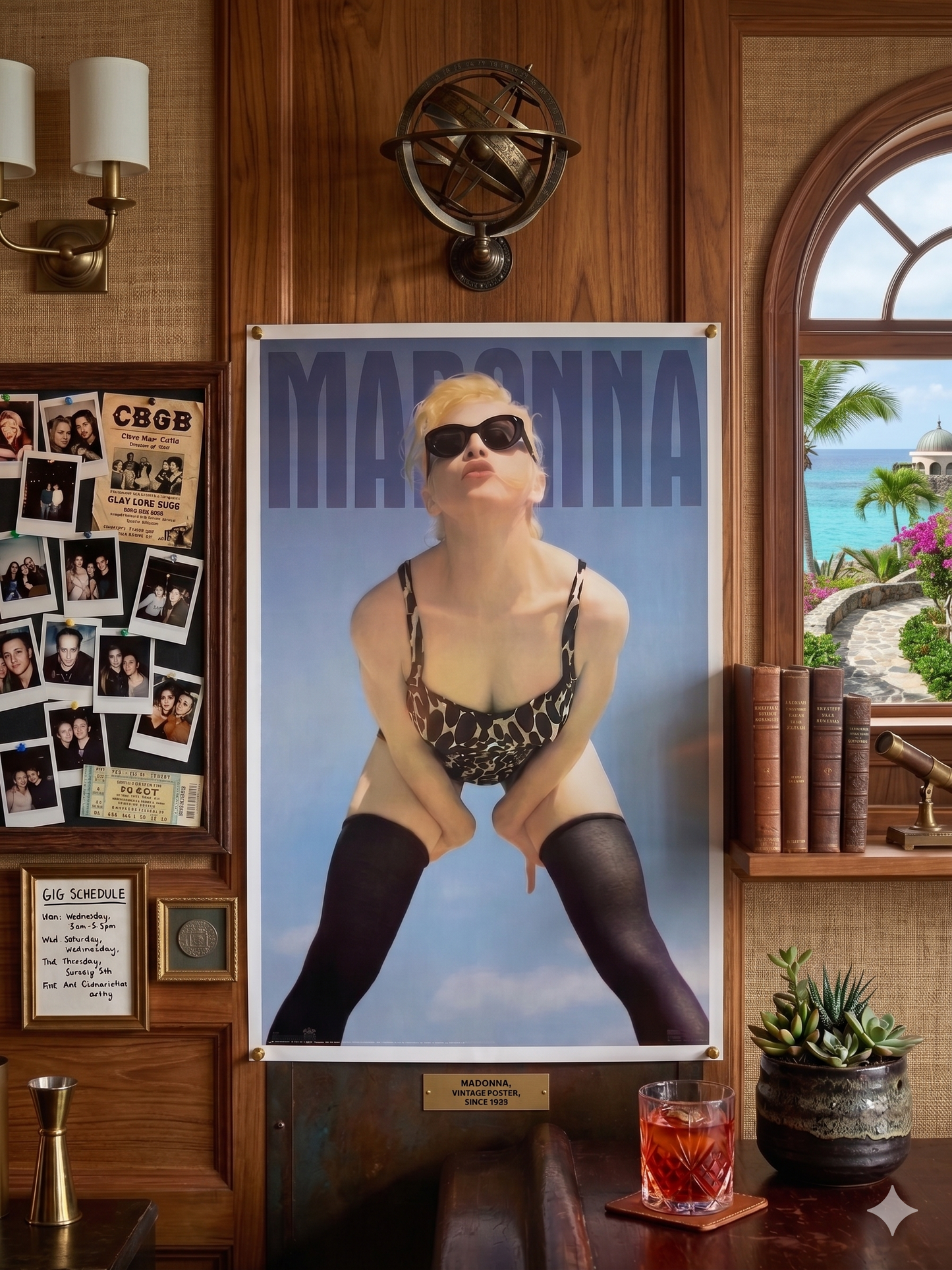 Vintage-Style Madonna Pop Icon Poster – 80s/90s Music Wall Art