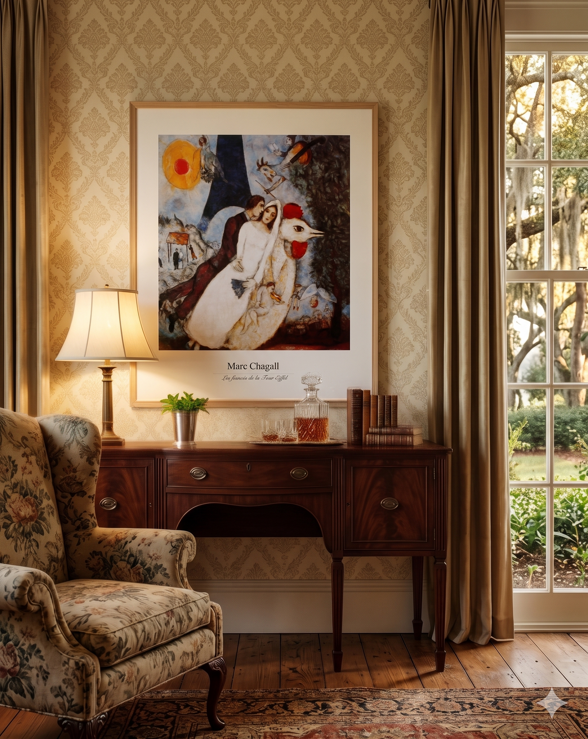 Marc Chagall - Le Fiances de la Tour Eiffel (15.5 - 19.5)