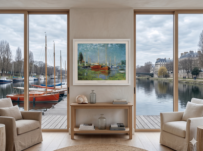 Claude Monet - Les Bateaux Rouges (31.5 in x 23.5 in)