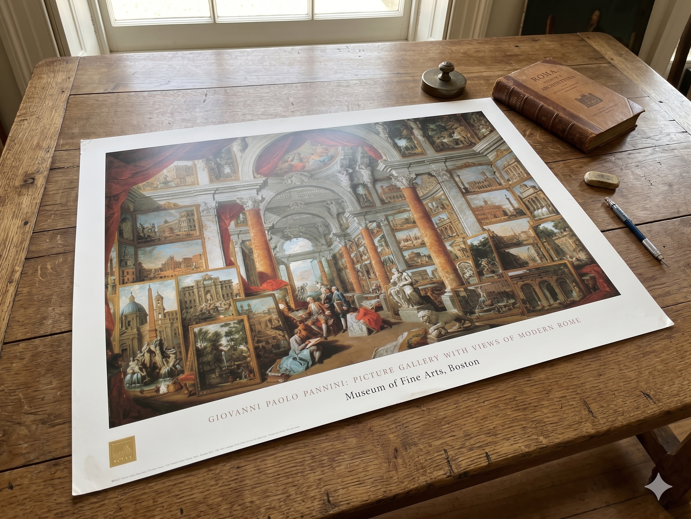 Giovanni Paolo Panini - Picture Gallery with Views of Modern Rome  (31.25 in x 23 in.5)