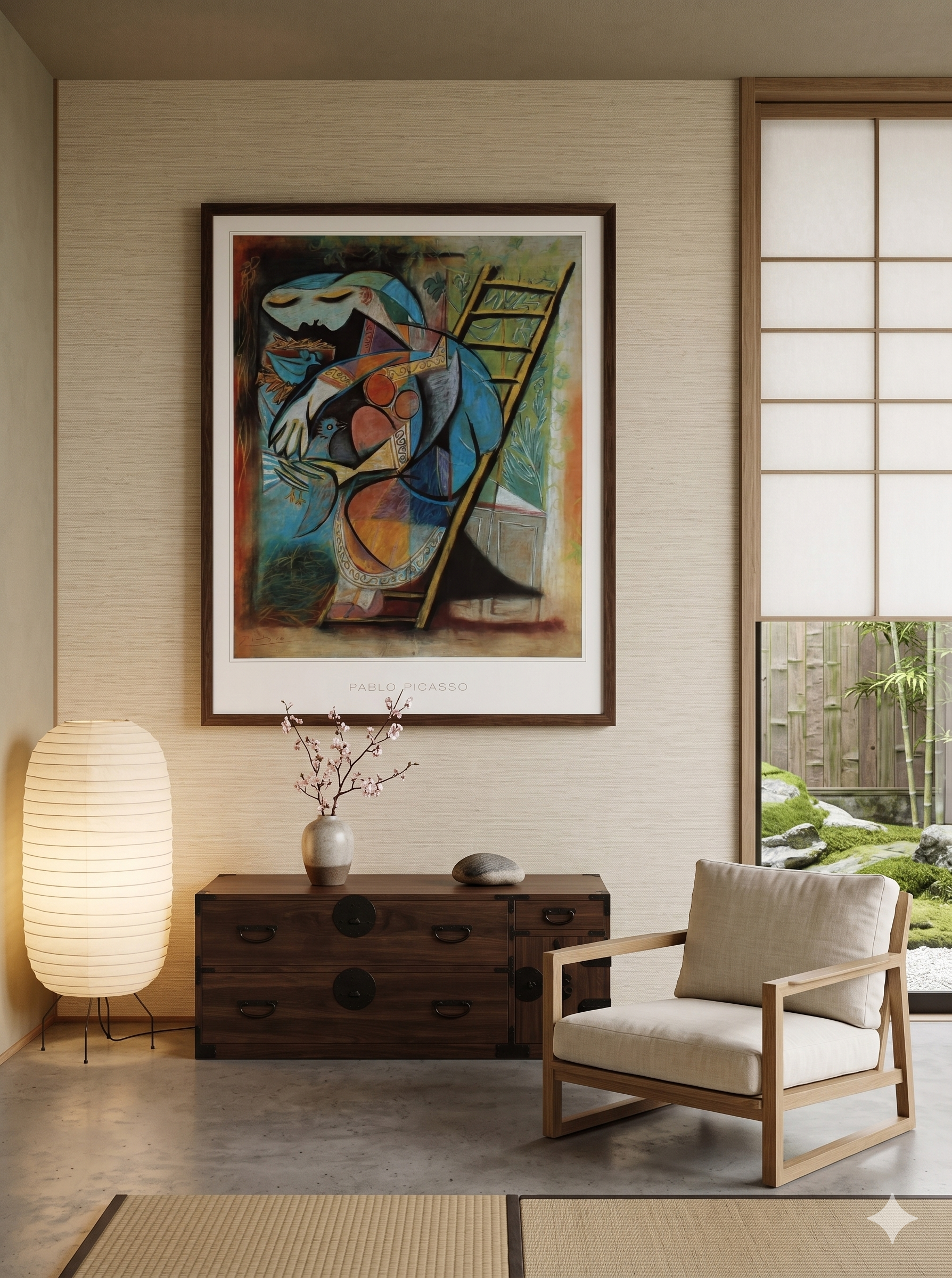 Pablo Picasso - Femme aux Piggeons (23.5 in x 31.5 in)