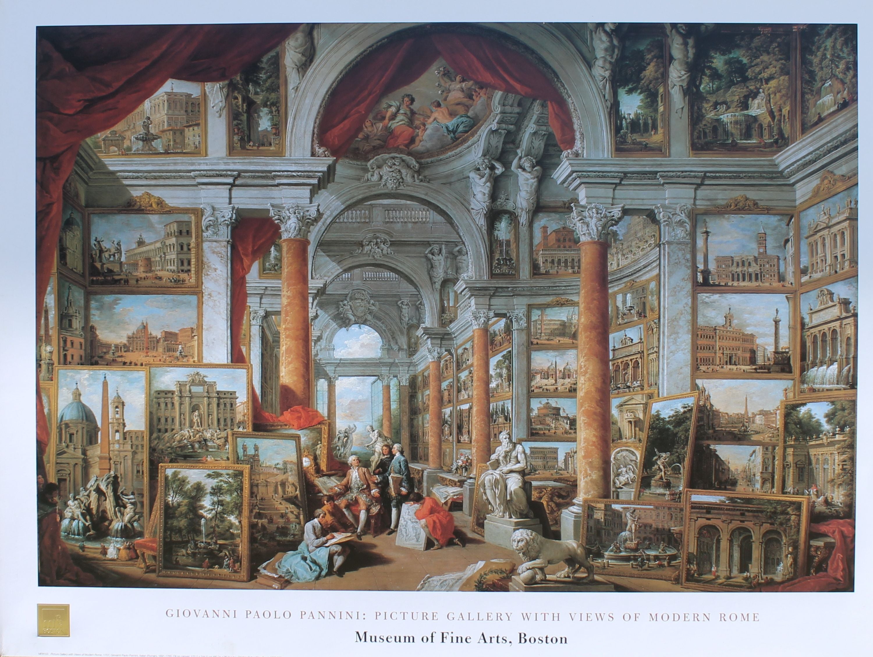 Giovanni Paolo Panini - Picture Gallery with Views of Modern Rome  (31.25 in x 23 in.5)