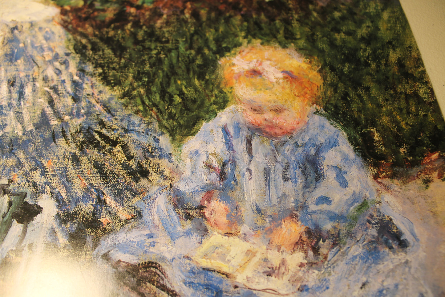 Claude Monet - Camille Monet and a Child in the Artist's Garden in Argenteuil (27.5 in x 19.75 in)