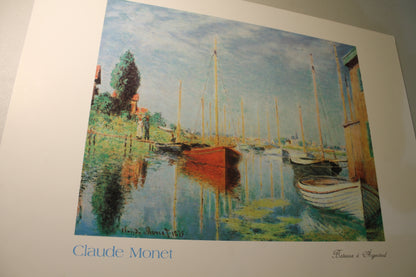 Claude Monet - Bateaux a Argenteuil (27.5 in x 19.5 in)