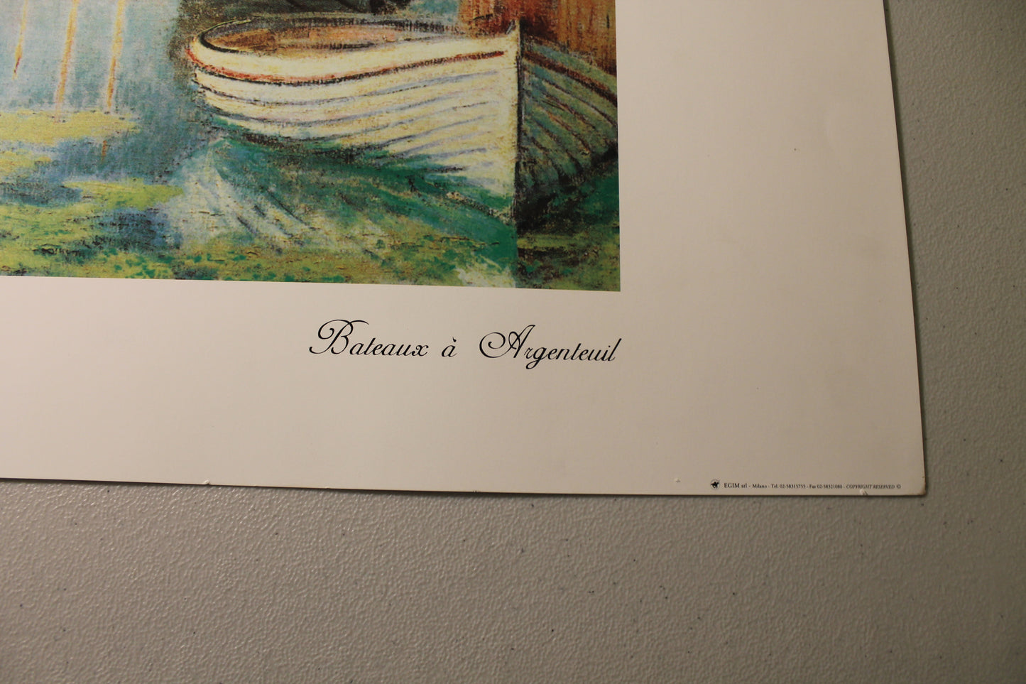 Claude Monet - Bateaux a Argenteuil (27.5 in x 19.5 in)