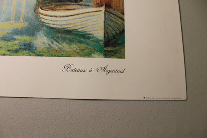 Claude Monet - Bateaux a Argenteuil (27.5 in x 19.5 in)