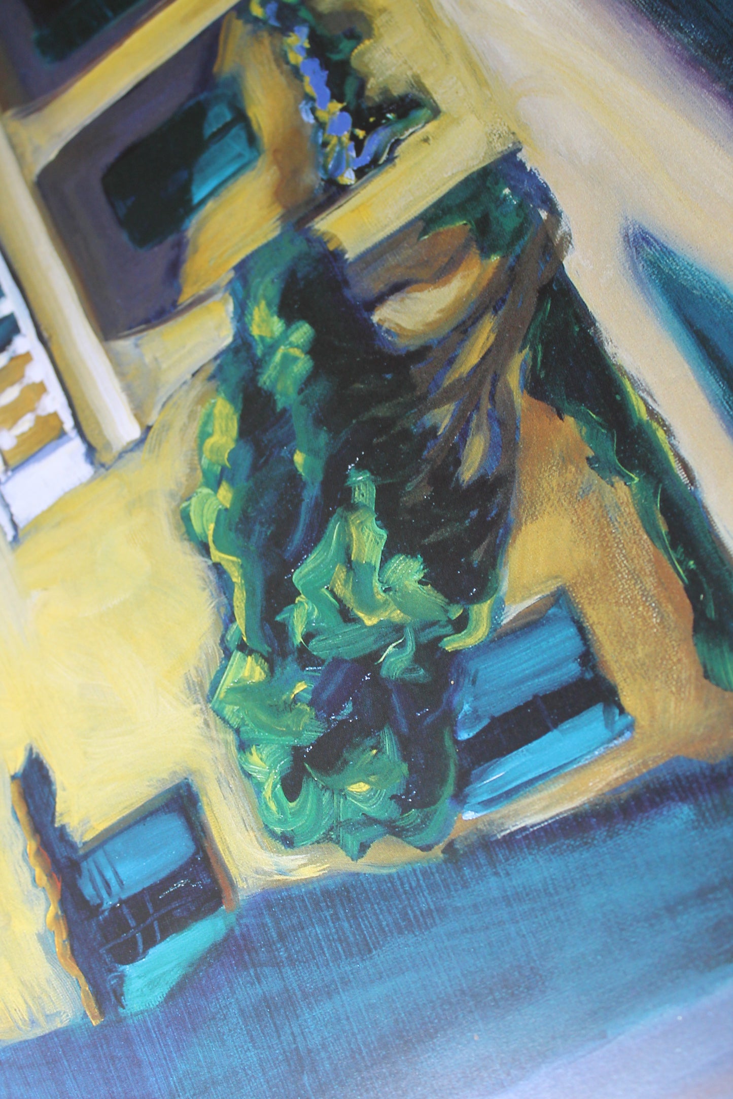 Gerard Rhuland - Villa mit Palmen (33 in x 23.5)
