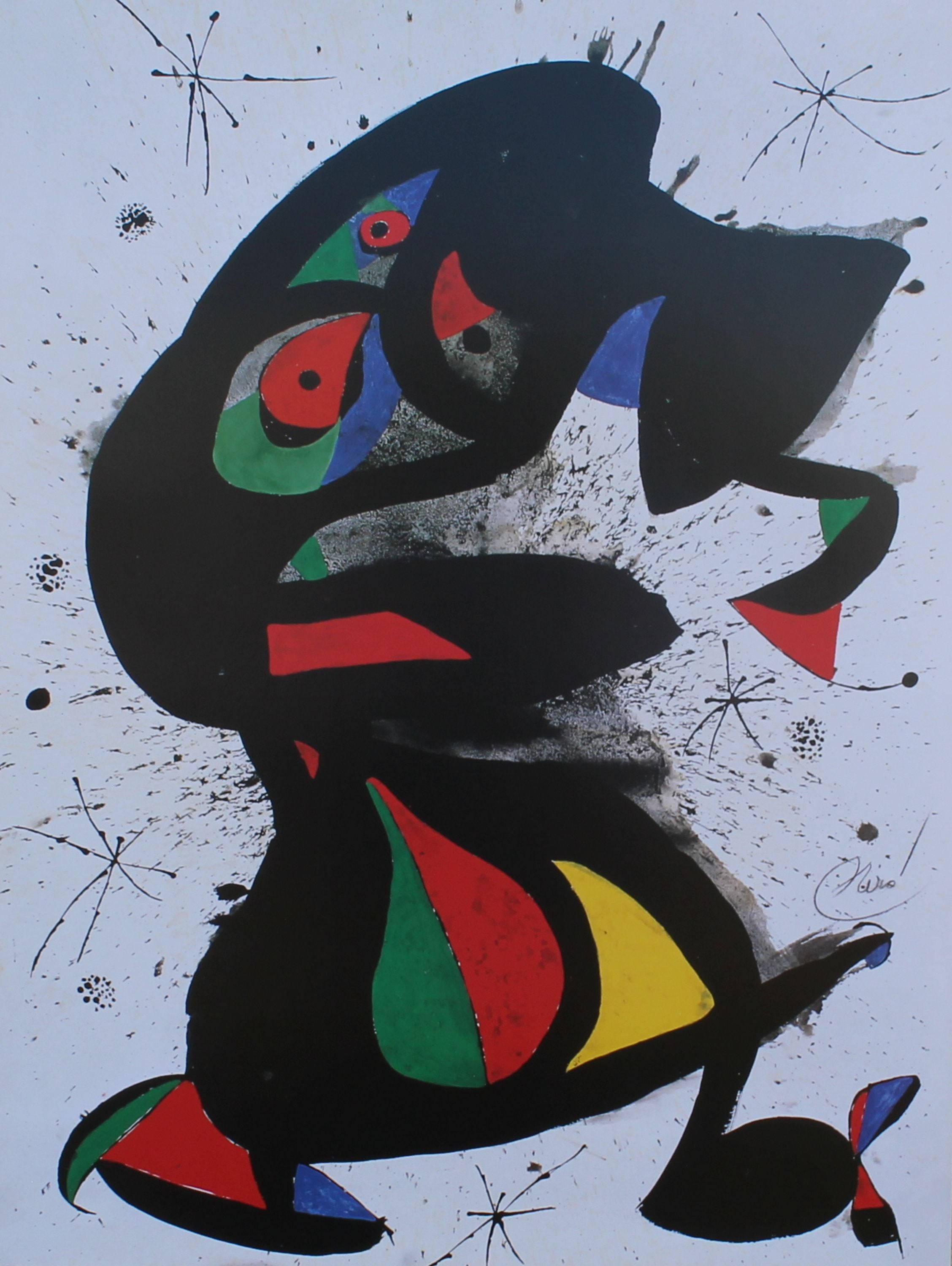 Joan Miro - Aufrechte figur (23.5 in x 31.25)