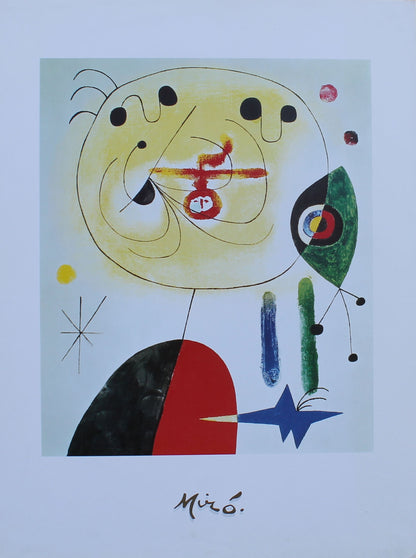 Joan Miro - Fix the Hair of the Stars (31.25 in x 23 1/2 in)