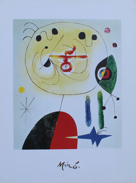 Joan Miro - Fix the Hair of the Stars (31.25 in x 23 1/2 in)