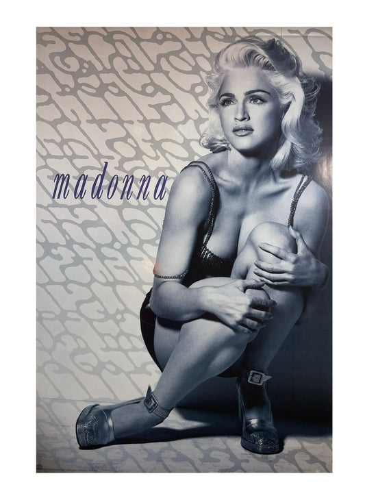 Vintage Madonna Monochrome Portrait Poster – Iconic 90s Pop Culture Art (60 cm x 92 cm)
