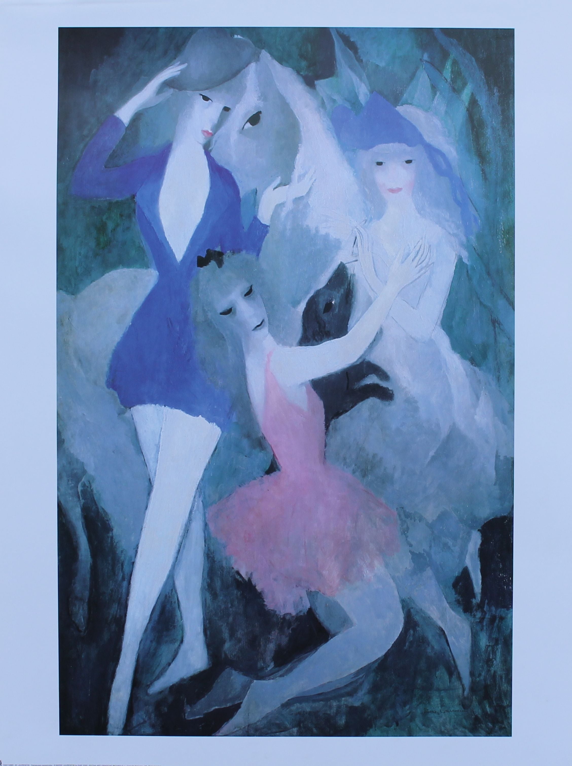Marie Larencin - Trois Jeunes Filles (23.5 x 31.5)