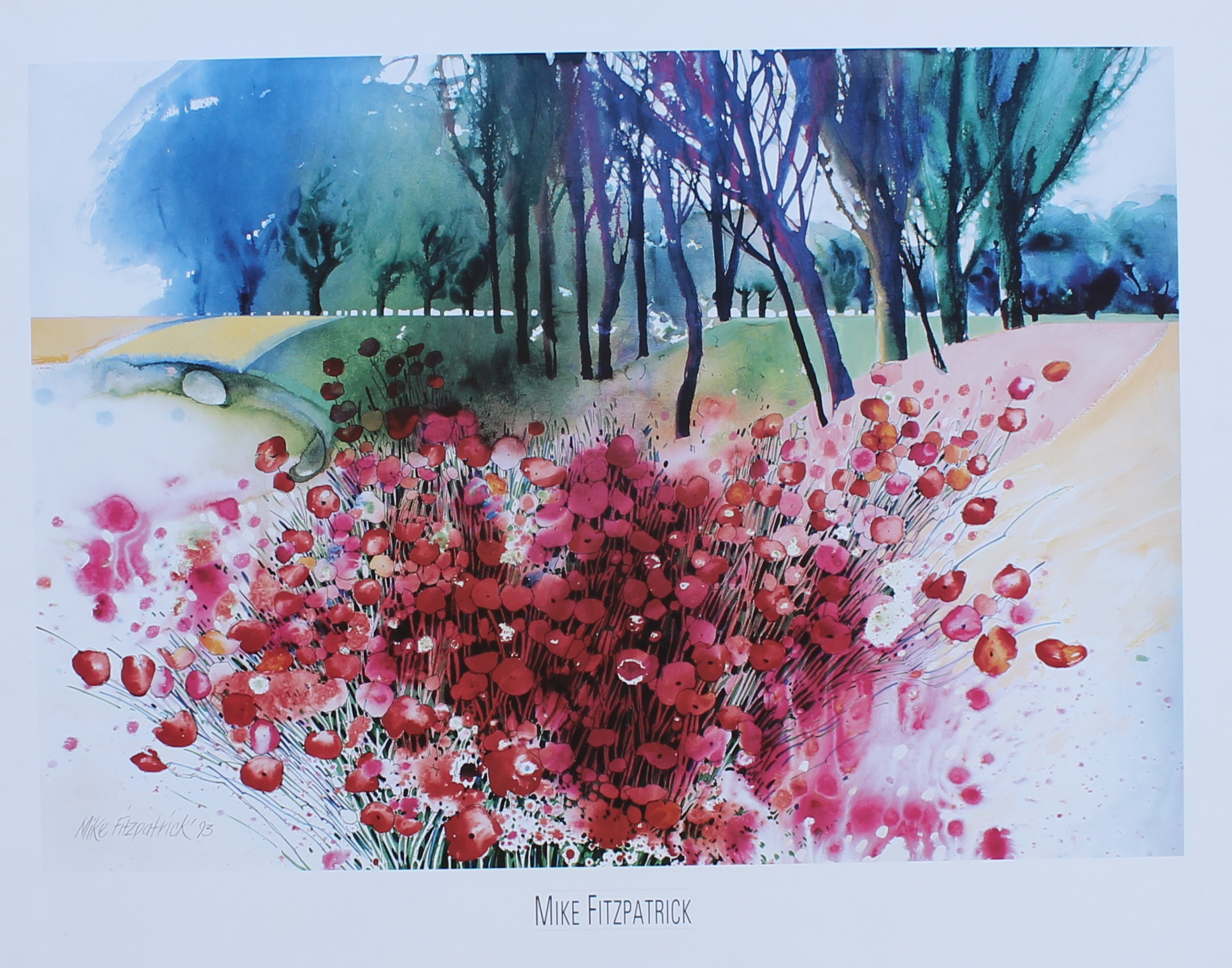Mike Fitzpatrick - Field of Poppies (28 in x 22 in)