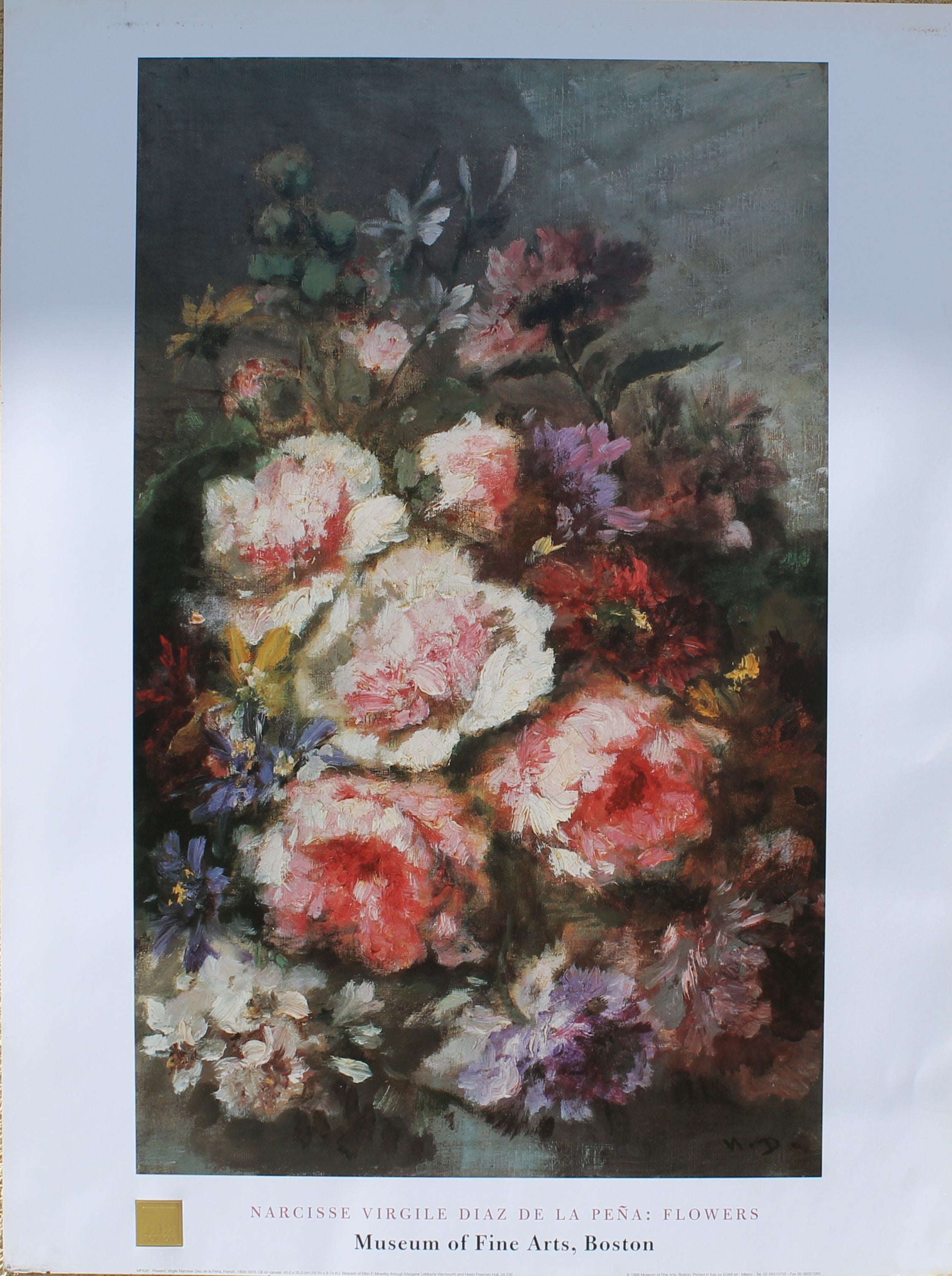 Narcisse Virgile de la Pena - Flowers (31.25 in x 23.5)