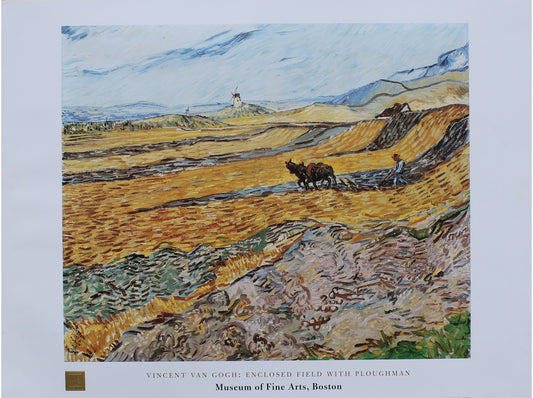 Vincent Van Gogh - Enclosed Field with Ploughman (31.5 in x 23.5 in)